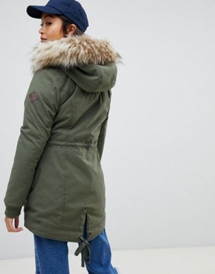 Hollister teddy lined parka jacket with 