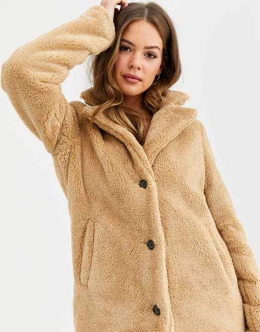 Teddy bear coat hollister best sale