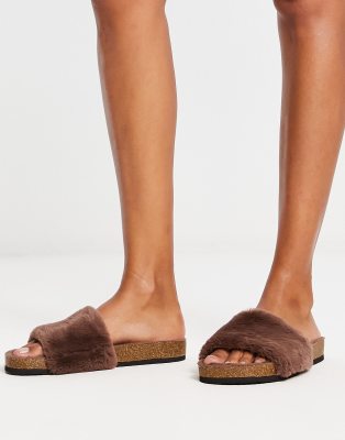 Hollister Teddy Slider In Brown