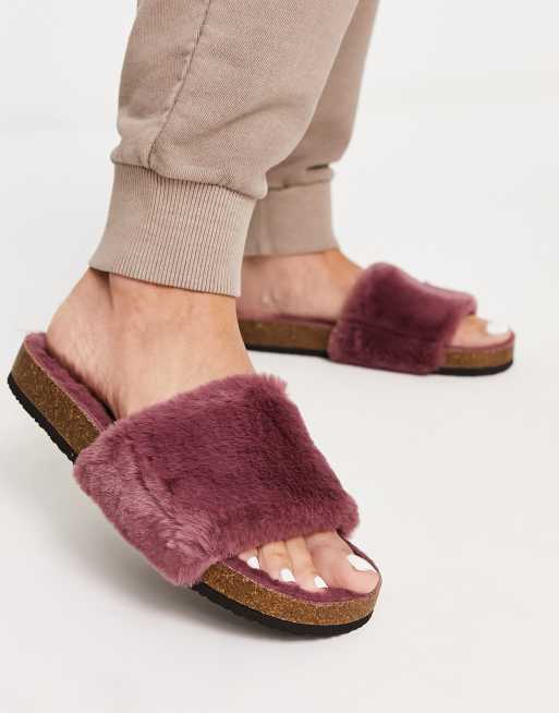 Hollister – Teddy-Slider in Rosa