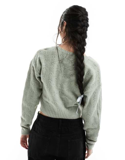 Green hollister sweater discount