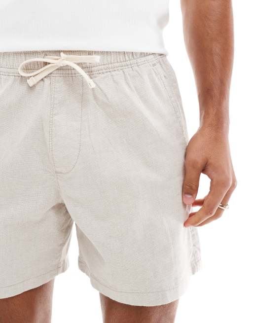 Hollister textured linen short in beige, 2 of 5