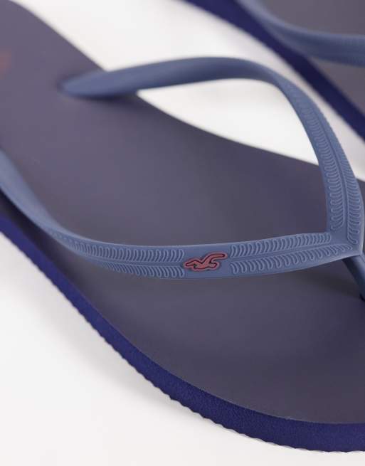 Hollister thongs in navy, 3 of 4