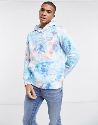 Hollister tie dye hoodie in multi | ASOS