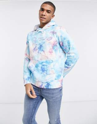 Hollister tie dye hoodie in multi | ASOS