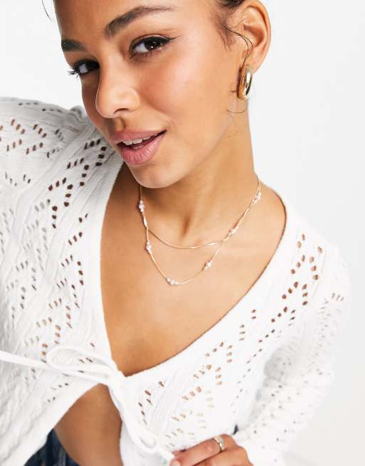 hollister tie front cardigan