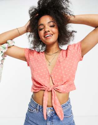 Hollister tie front shirt Clearance