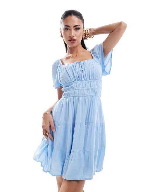 Hollister tiered skort dress in blue