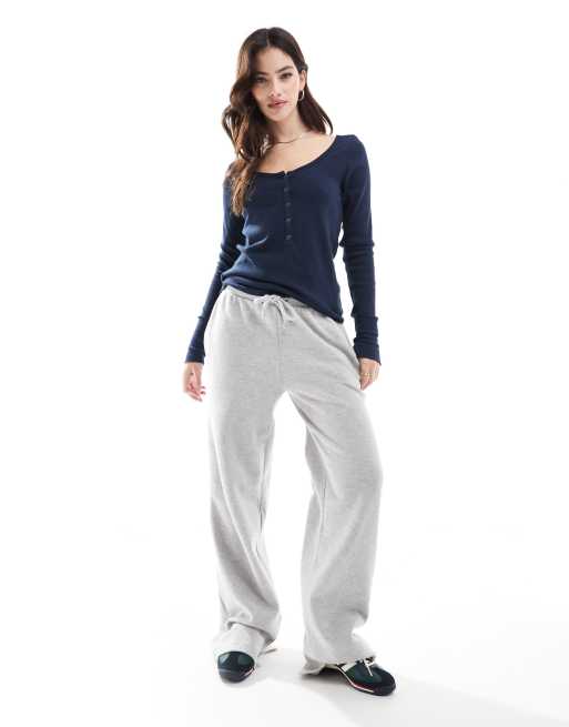 Hollister - Top boutonné à manches longues - Bleu marine, 3 de 4