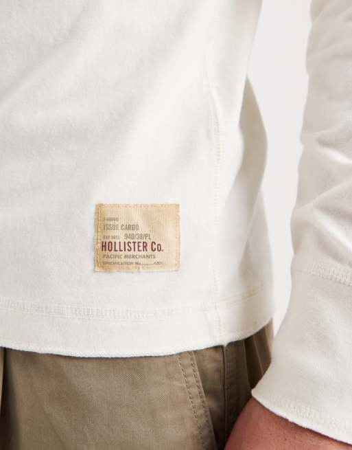 Hollister - Top Henley à manches longues - Blanc, 5 de 5