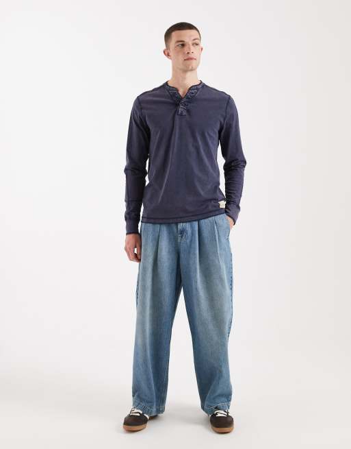 Hollister - Top manches longues à col boutonné - Bleu marine, 2 de 5