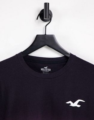 T-shirts et débardeurs Hollister - Top manches longues effet dégradé à logo emblématique - Noir