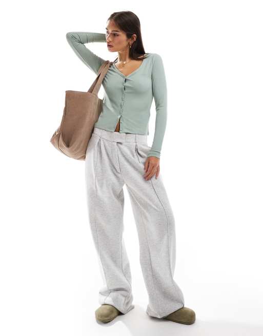 Hollister - Top verde a maniche lunghe con bottoni, 2 di 4