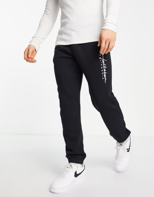 Black hollister sweatpants online