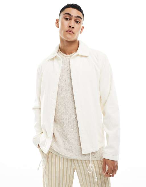 Hollister Trainerjacke aus Cord in CremeweiB
