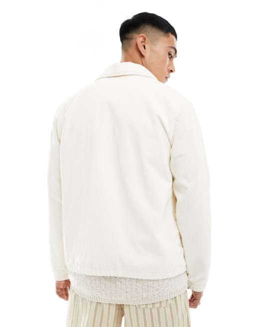 Hollister Trainerjacke aus Cord in CremeweiB