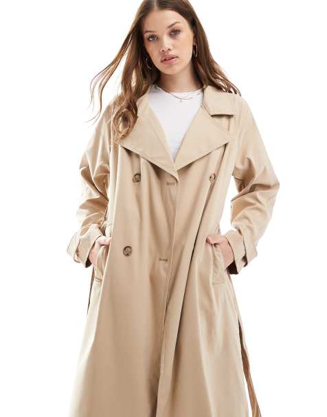 Hollister - Trench-coat à col et ceinture - Fauve - view 1