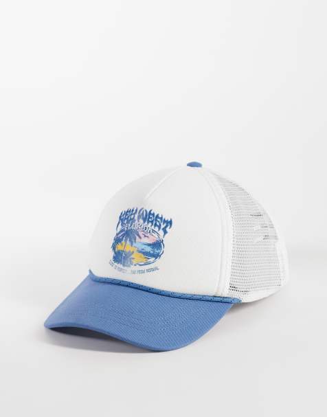 Hollister - Truckerpet in wit en blauw - view 1