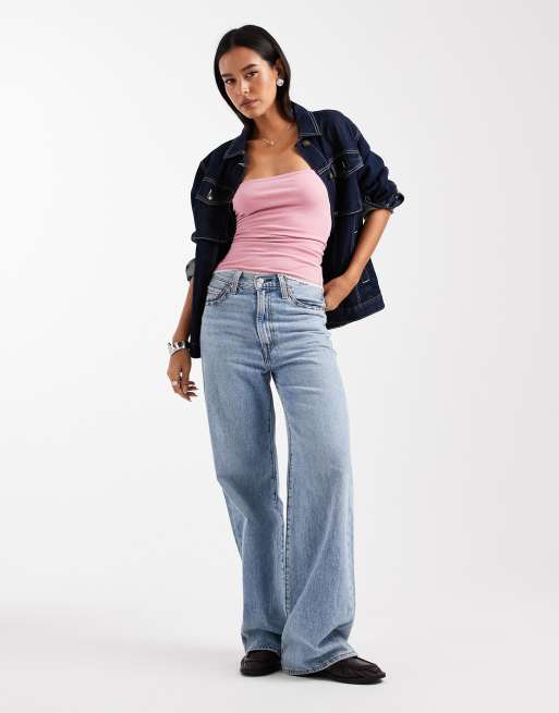 Hollister – Tube-Top in Rosa mit Spitzenbesatz, 2 von 4