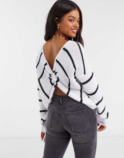 Hollister twist back reversible sweater ASOS