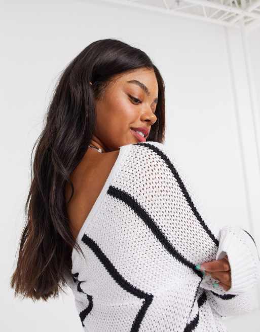 Hollister twist back reversible sweater