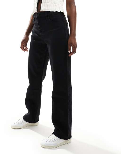 Hollister ultra high rise dad fit jean in black, 3 of 5