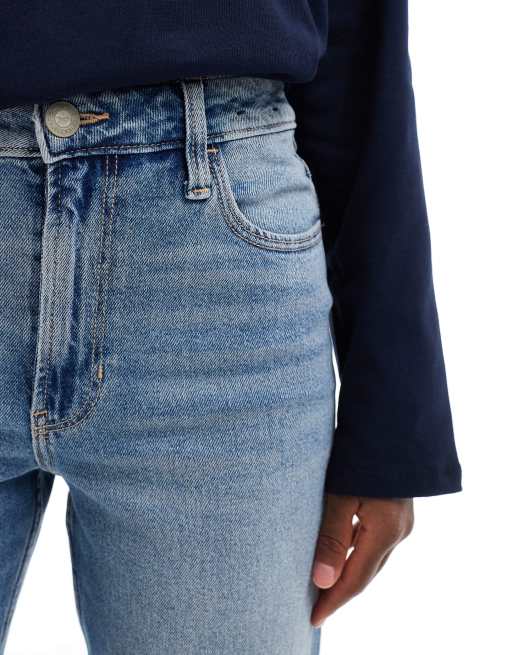 Hollister ultra high rise dad jean in light blue ASOS