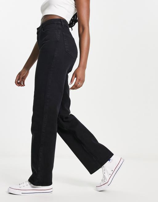 Hollister ultra high rise 90s straight jean in washed black