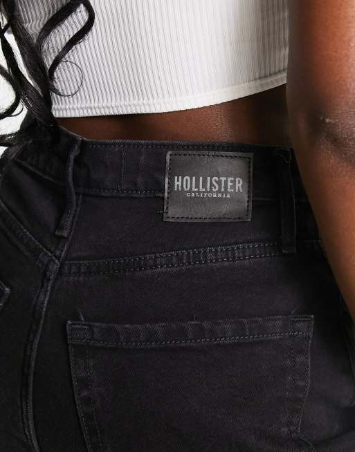 Hollister + Ultra High-Rise Black Pleated Dad Jeans