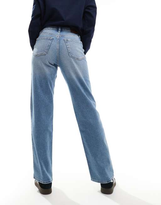 Hollister ultra high rise dad jeans in light blue ASOS