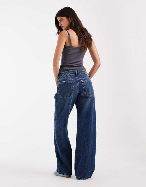 Hollister Ultra-Low-Rise Baggy Jeans in Mittelblau, 3 von 5