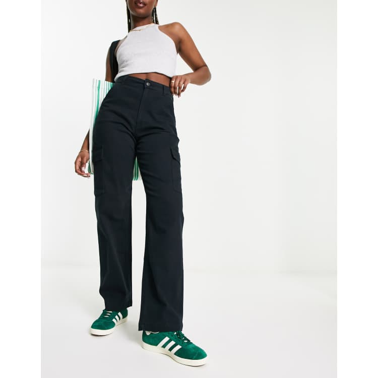 Hollister black cargo pants best sale