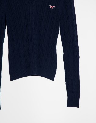 hollister cable knit jumper