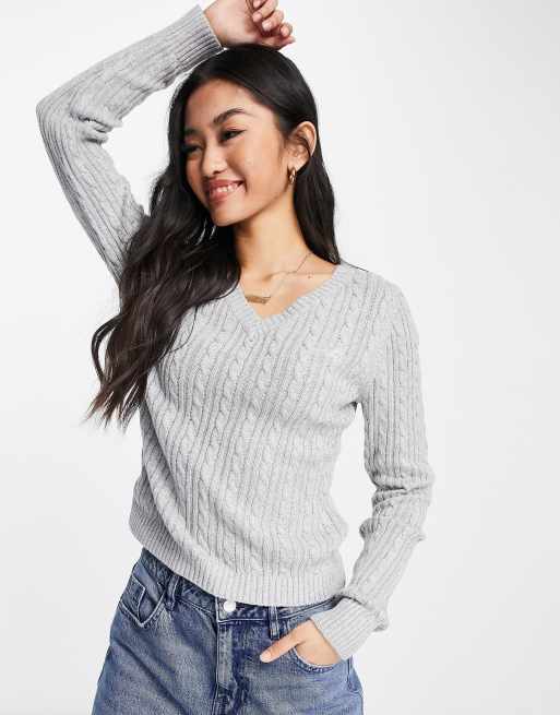 Hollister Womens V-Neck Sweater 