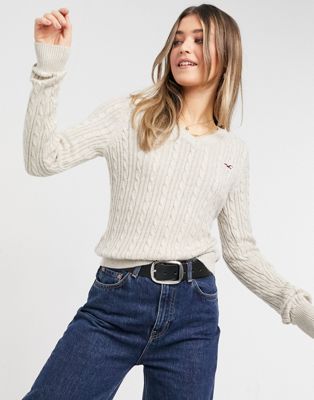 hollister cable knit sweater