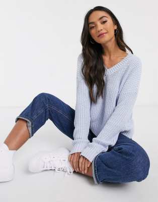 hollister blue jumper