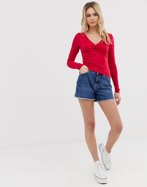 Hollister top with knot front