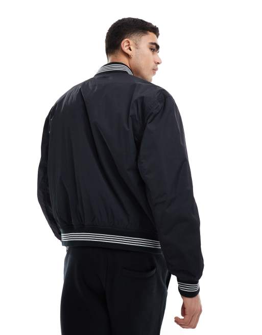 Hollister varsity bomber jacket in black, 3 of 4