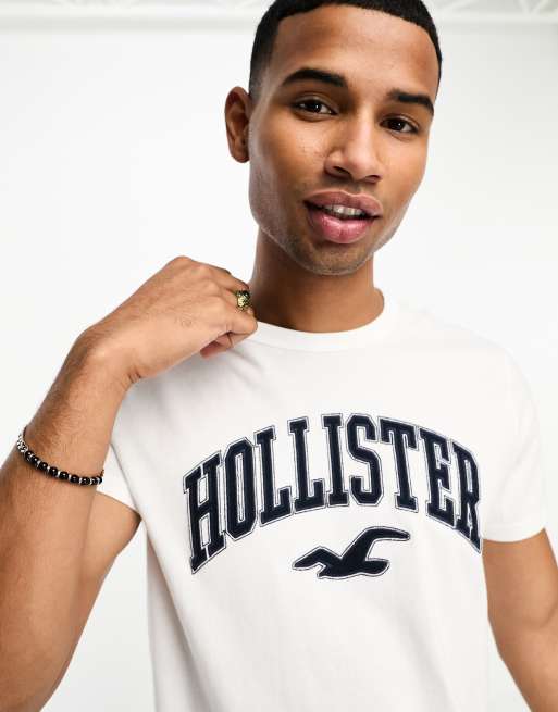 Hollister varsity logo t-shirt in white