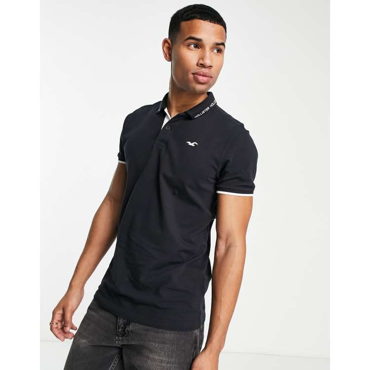 Mens polo shirts hollister clearance