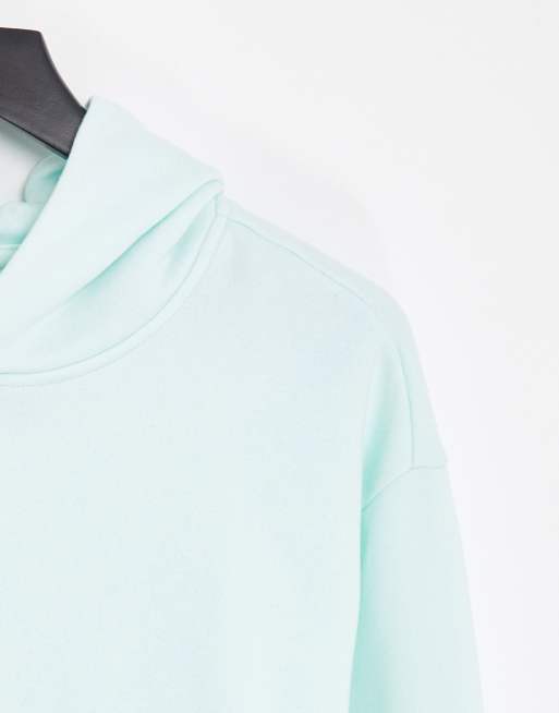 Hollister vertical logo hoodie in mint green
