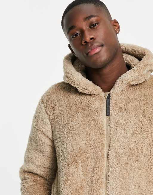 Sweat à capuche douillet avec colourblocking - Marron clair | s.Oliver