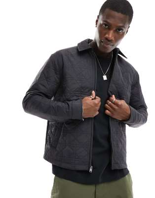 Hollister - Veste ?� col et surpiq?�res - Noir | ASOS