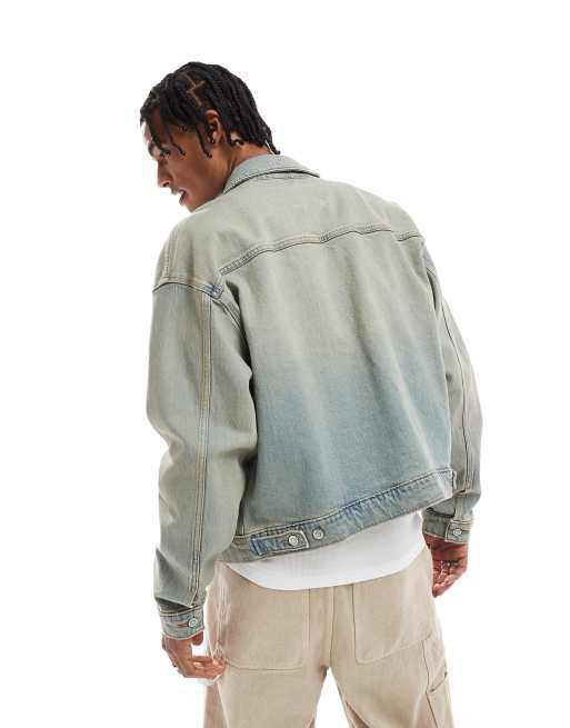 Hollister - Veste en jean coupe carrée - Gris délavé, 4 de 4