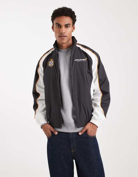 Hollister - Veste en nylon design color block à imprimé course McLaren - Noir - view 1