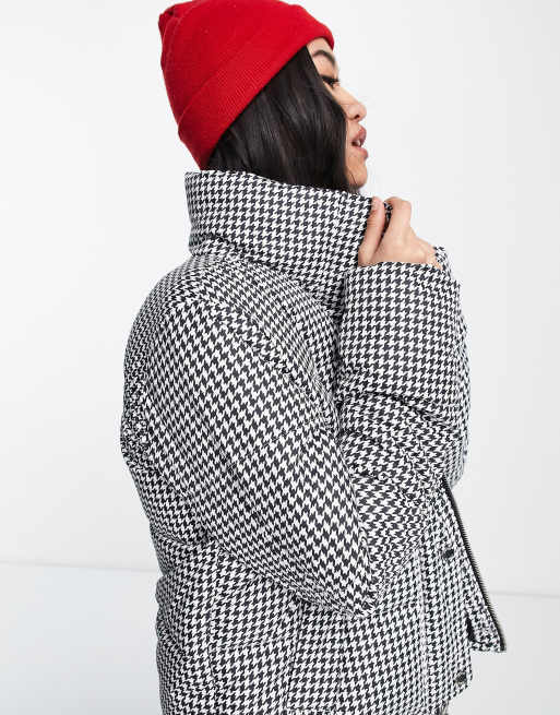 Hollister - Veste matelassée légère à col cheminée et motif pied-de-poule