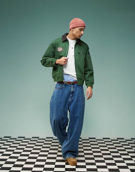 Hollister - Veste style workwear à motif et col contrastant - Vert, 2 de 4