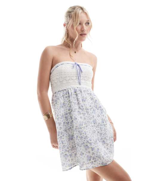 Hollister - Vestito corto a fascia multicolore all'uncinetto - view 1