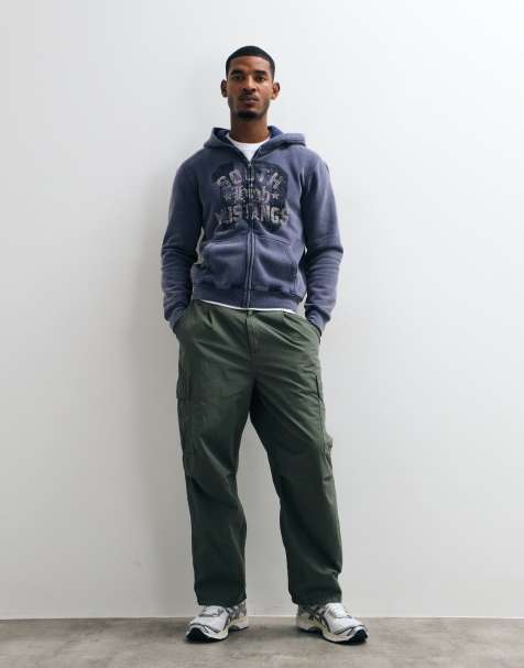 Hollister vintage front graphic hoodie in blue - view 1