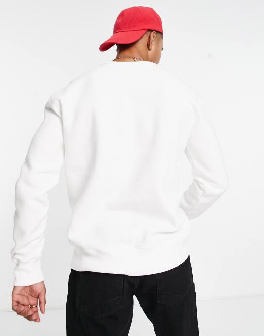 Hollister – Vit sweatshirt med logga i collegestil, 2 av 4
